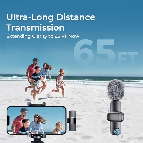 Detalle de YRF Wireless Lavalier Microphone for iPhone, iPad and Android — Crystal Sound with Noise Reduction