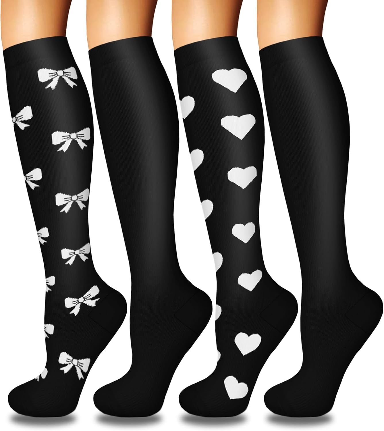 Thumbnail 6 de CTHH Compression Socks, 4 Pairs, 15–20 mmHg, Unisex for Work and Running