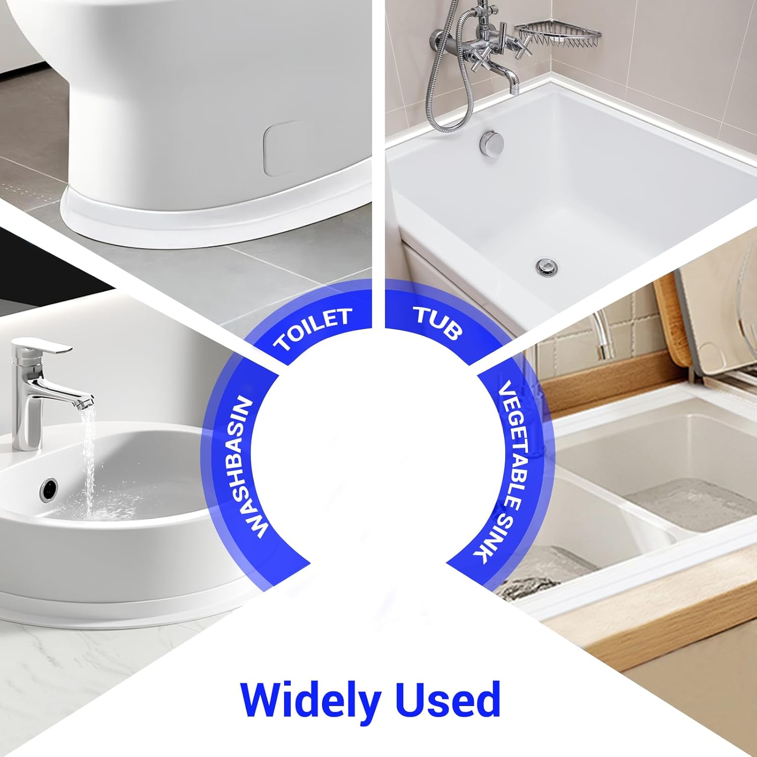 Detalle de TATUNER Bath Sealant Strip: Self-Adhesive Caulk Tape for Waterproof Bathroom Corners