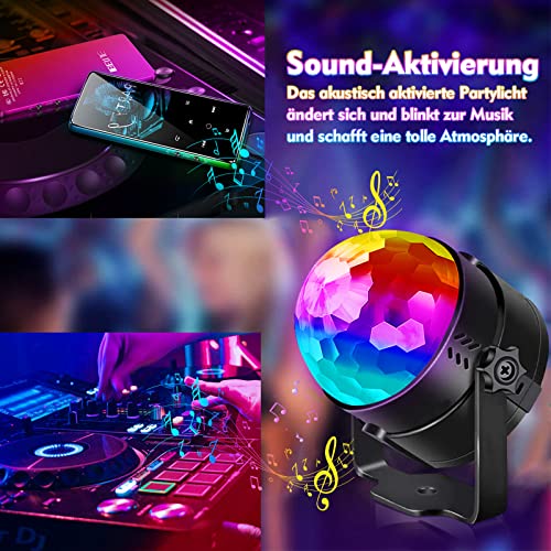 Thumbnail 2 de U`King Discokugel – 360° RGB LED Party Licht mit Fernbedienung, 3W, musikgesteuert
