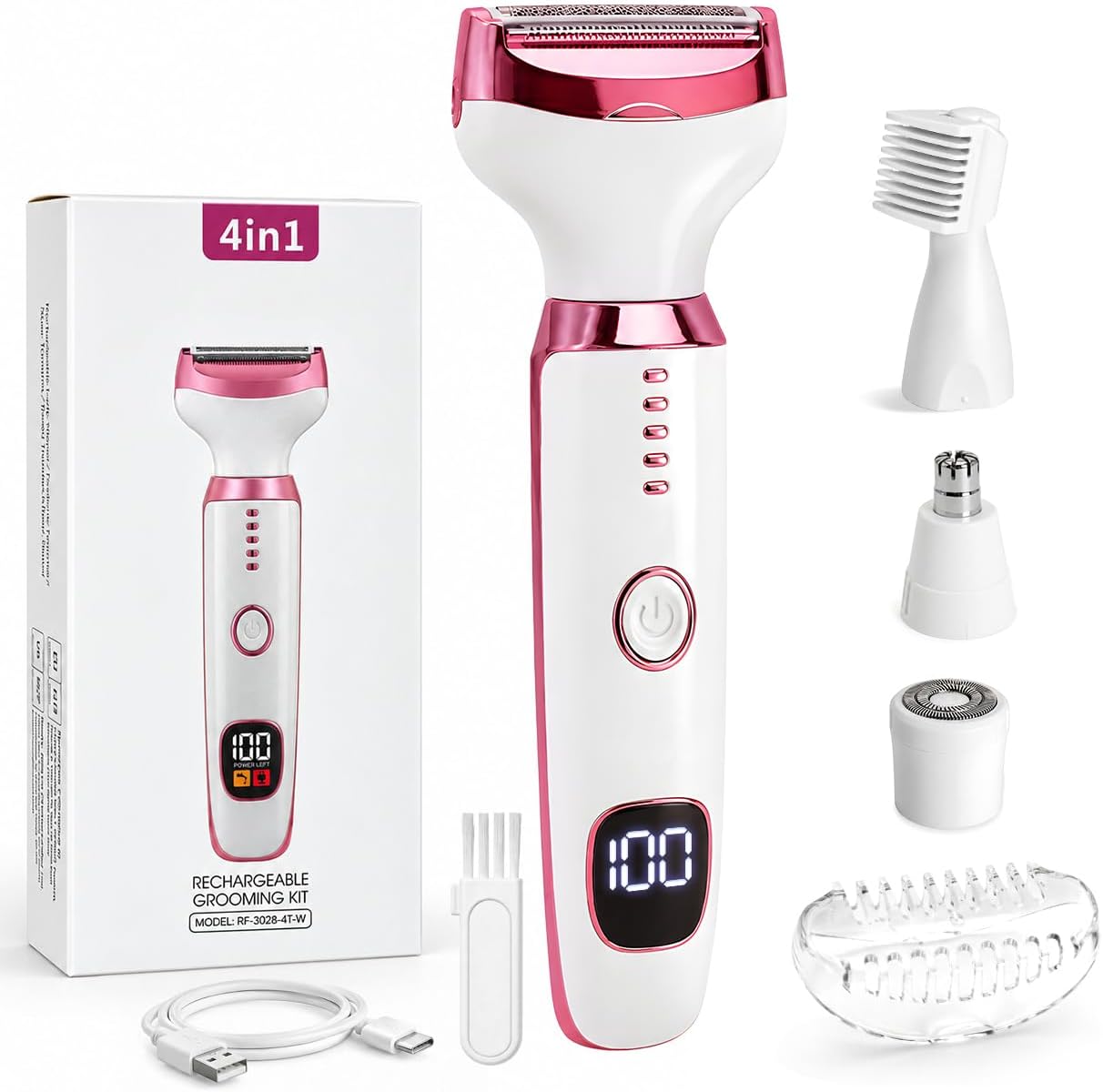 Detalle de Beanify 4-in-1 Electric Shaver with Wet/Dry IPX7 Design and LED Display