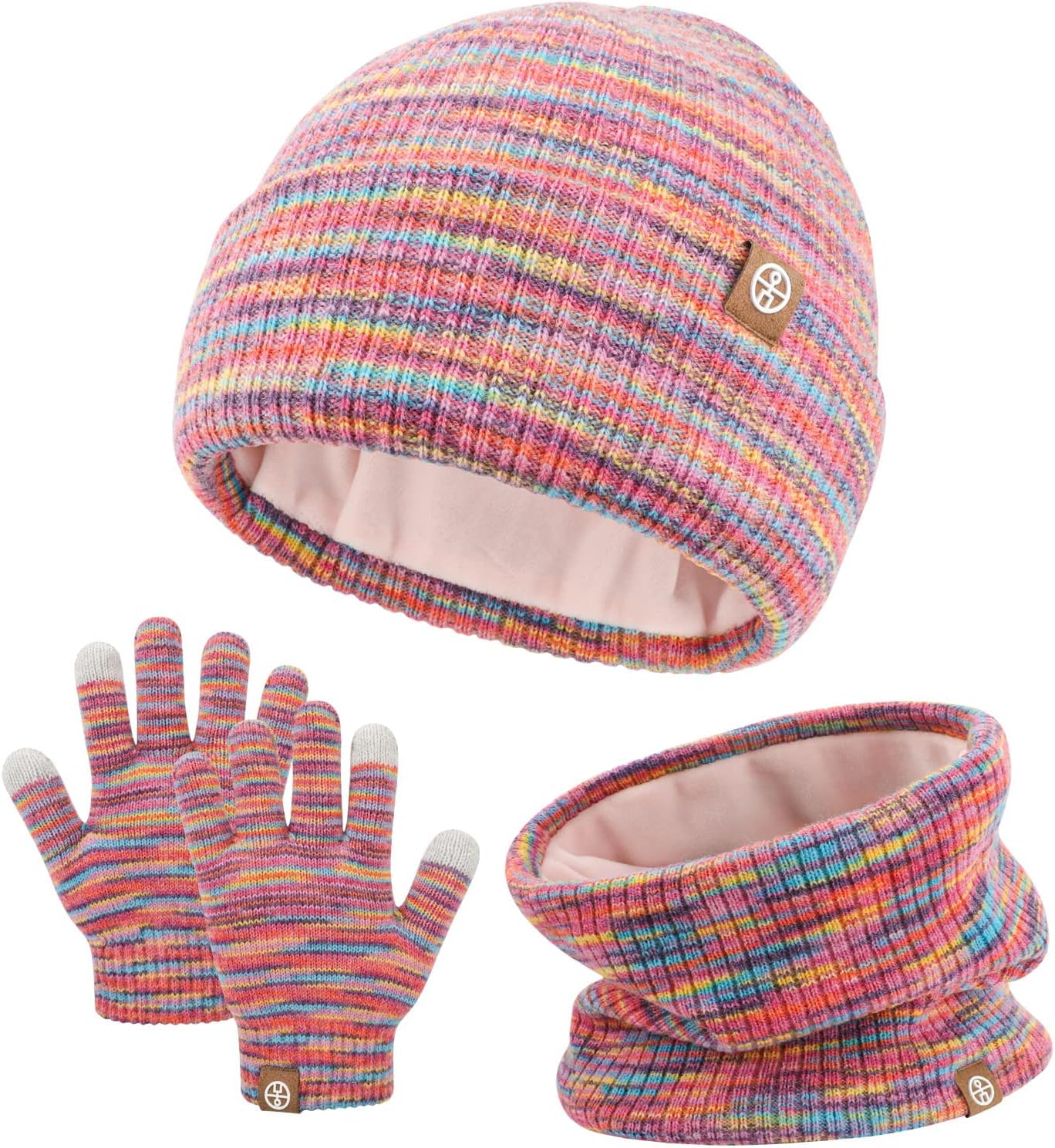 Detalle de QKURT Kids Beanie Set for 5-10 Years Old 🧣