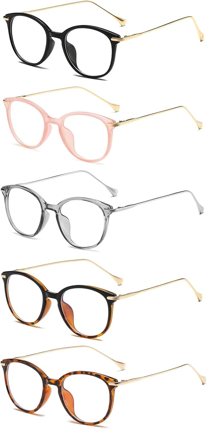 Detalle 2 de LJCZKA Blue Light Blocking Glasses – Round Metal Frames for Everyone
