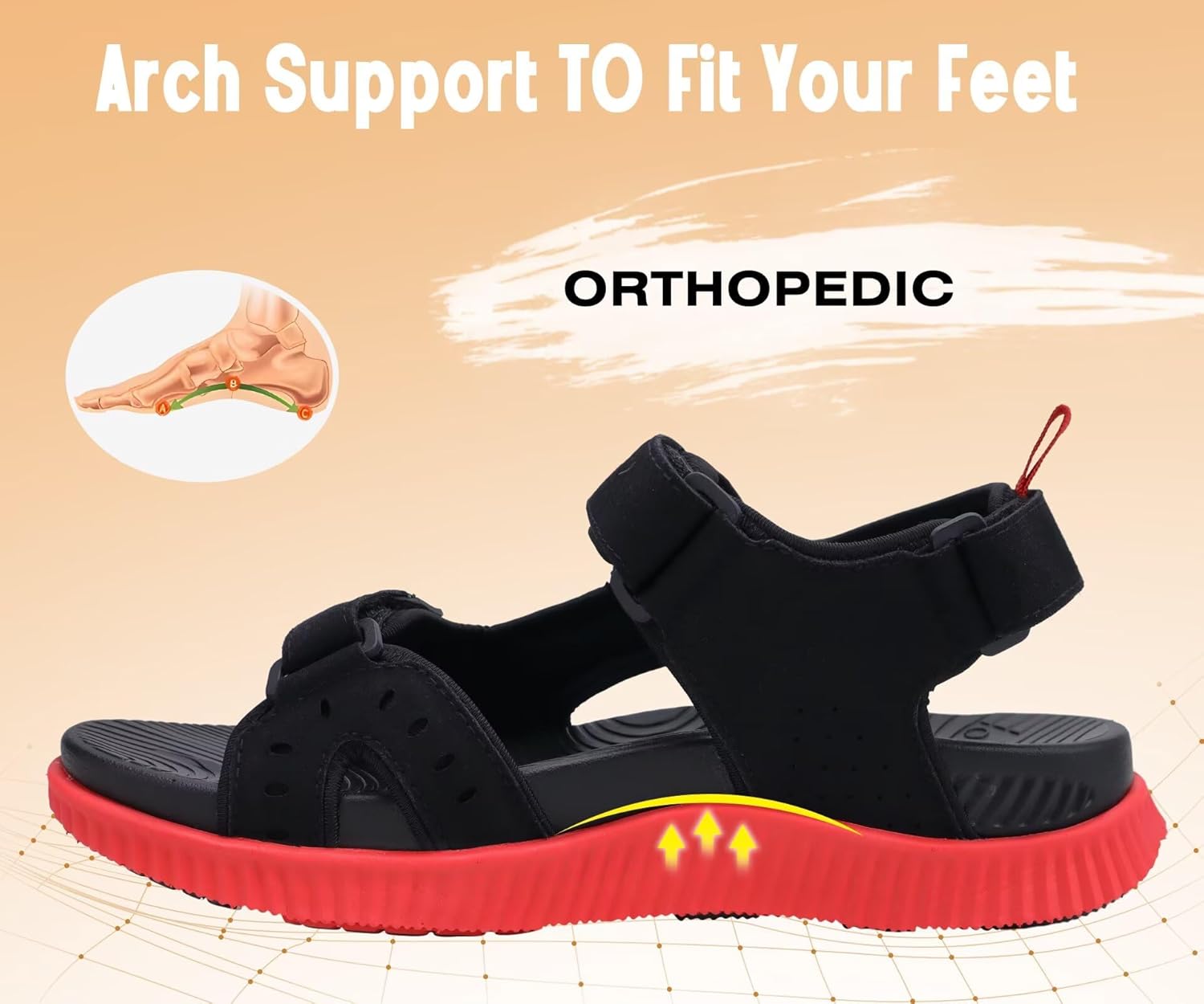 Thumbnail 4 de KuaiLu Herren Wandersandalen mit orthopädischem Recovery-Support, Sommer-Trekkingsandalen (Gr. 40–48)