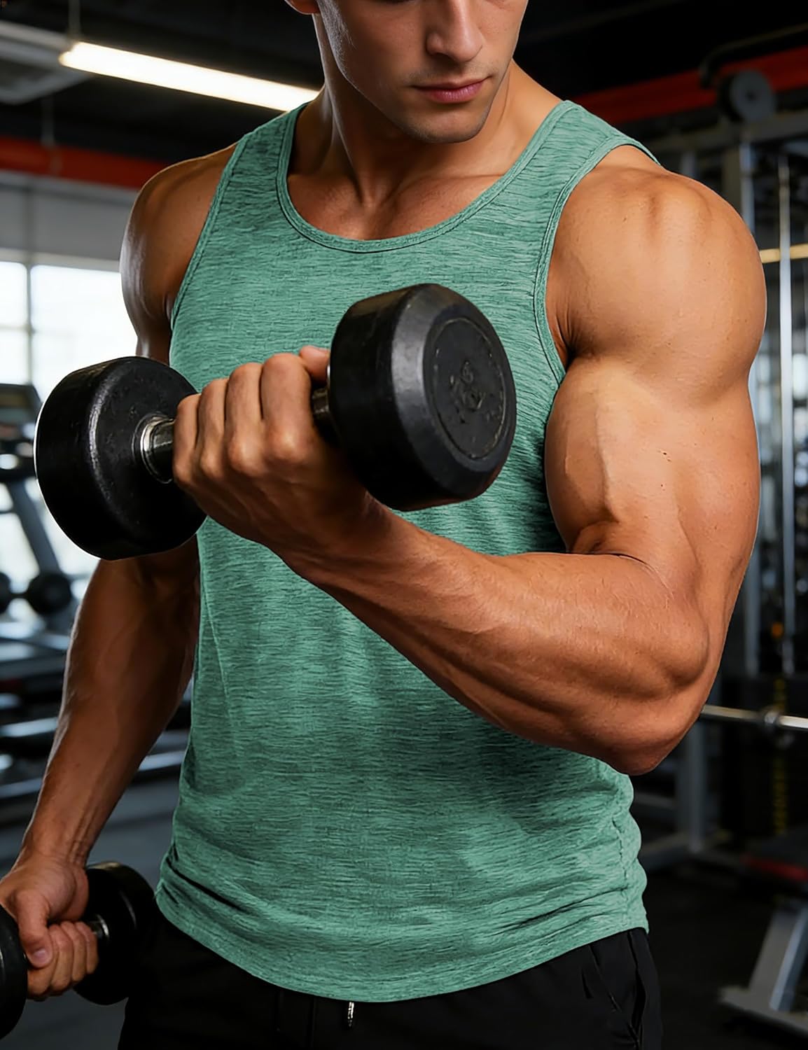 Thumbnail 1 de MAGCOMSEN Herren Tank Top Leicht Achselshirt mit Quick-Dry Funktion – für Laufen, Fitness & Outdoor