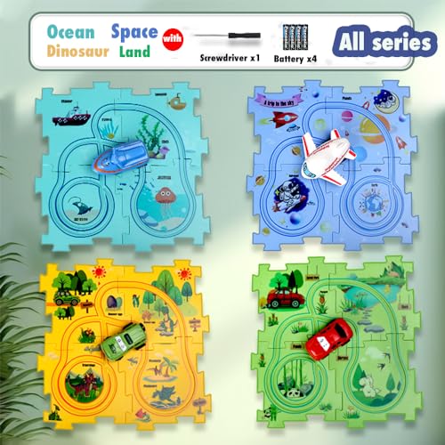 Detalle 2 de Pista de Coche DIY para Niños 🚗 Juego Educativo 2-6 Años