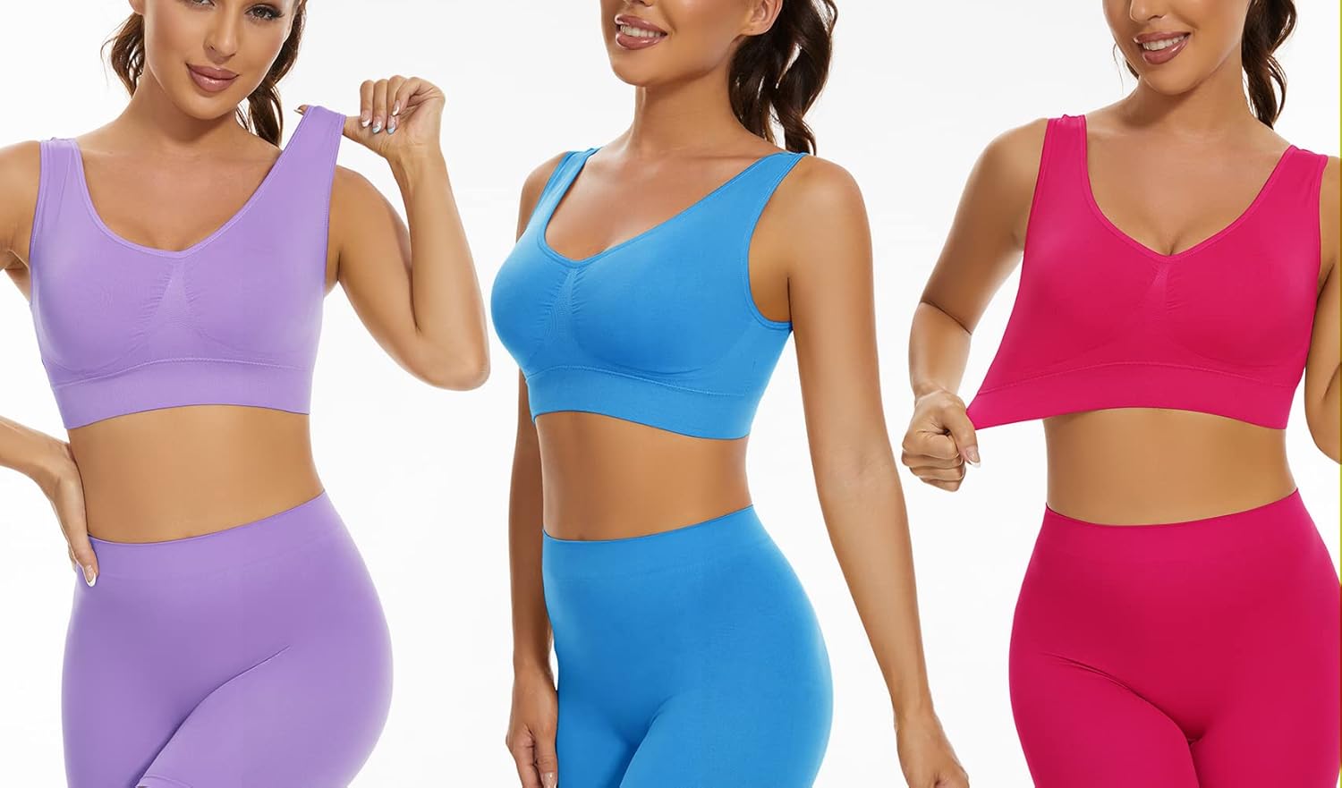 Detalle 2 de Lemef 3-Pack wirefree sports bra