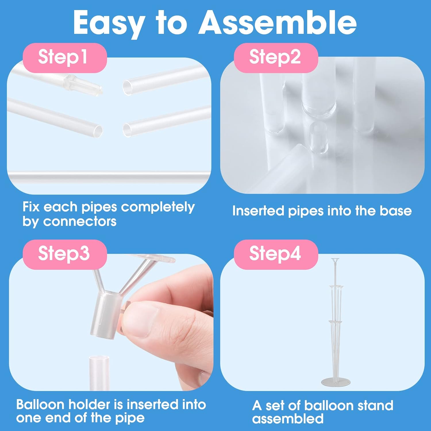 Detalle 2 de Voircoloria Balloon Stand Kit 4 Sets ๐