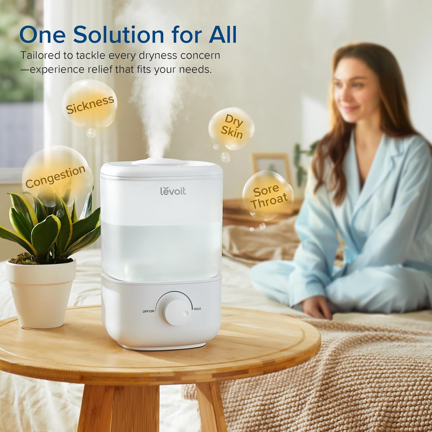 Detalle de LEVOIT Humidifier for Bedroom 25H 💧