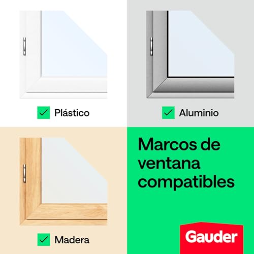 Detalle 2 de GAUDER Mosquitera de ventana 130x150 cm – protección anti-insectos sin perforar