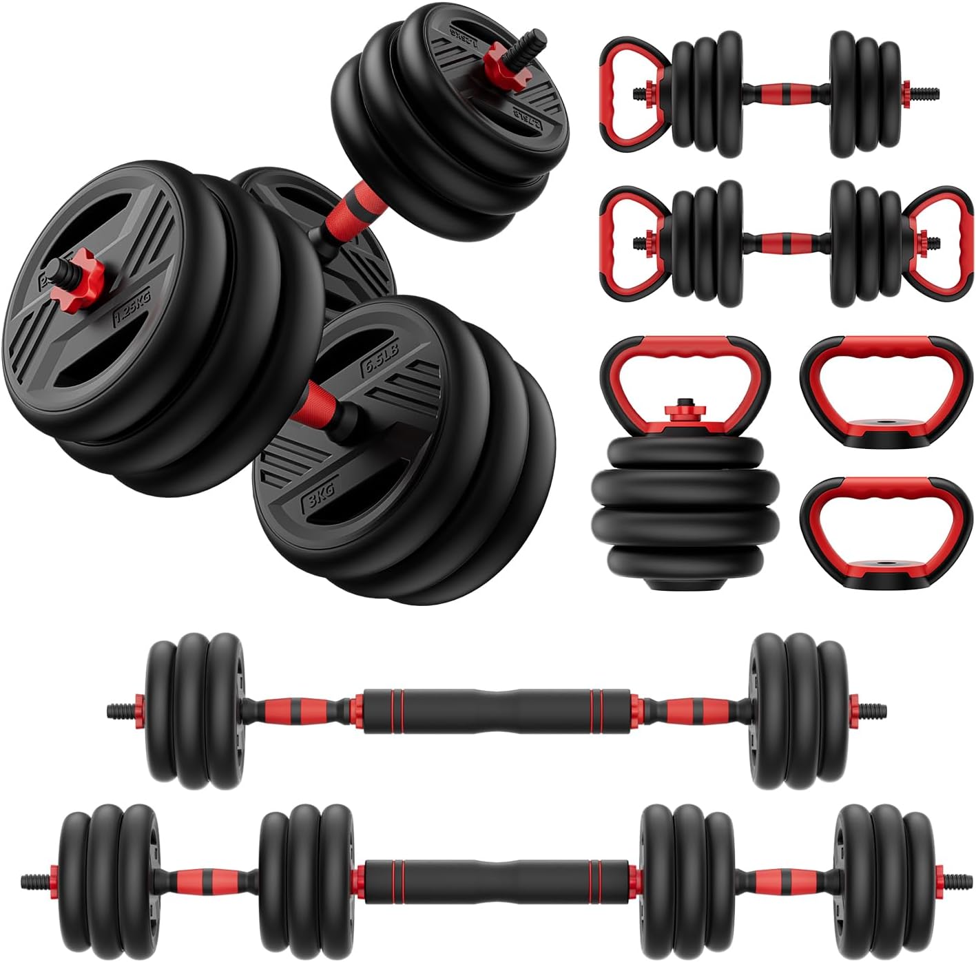 Detalle de Cvonte Adjustable Dumbbell Set 5-in-1