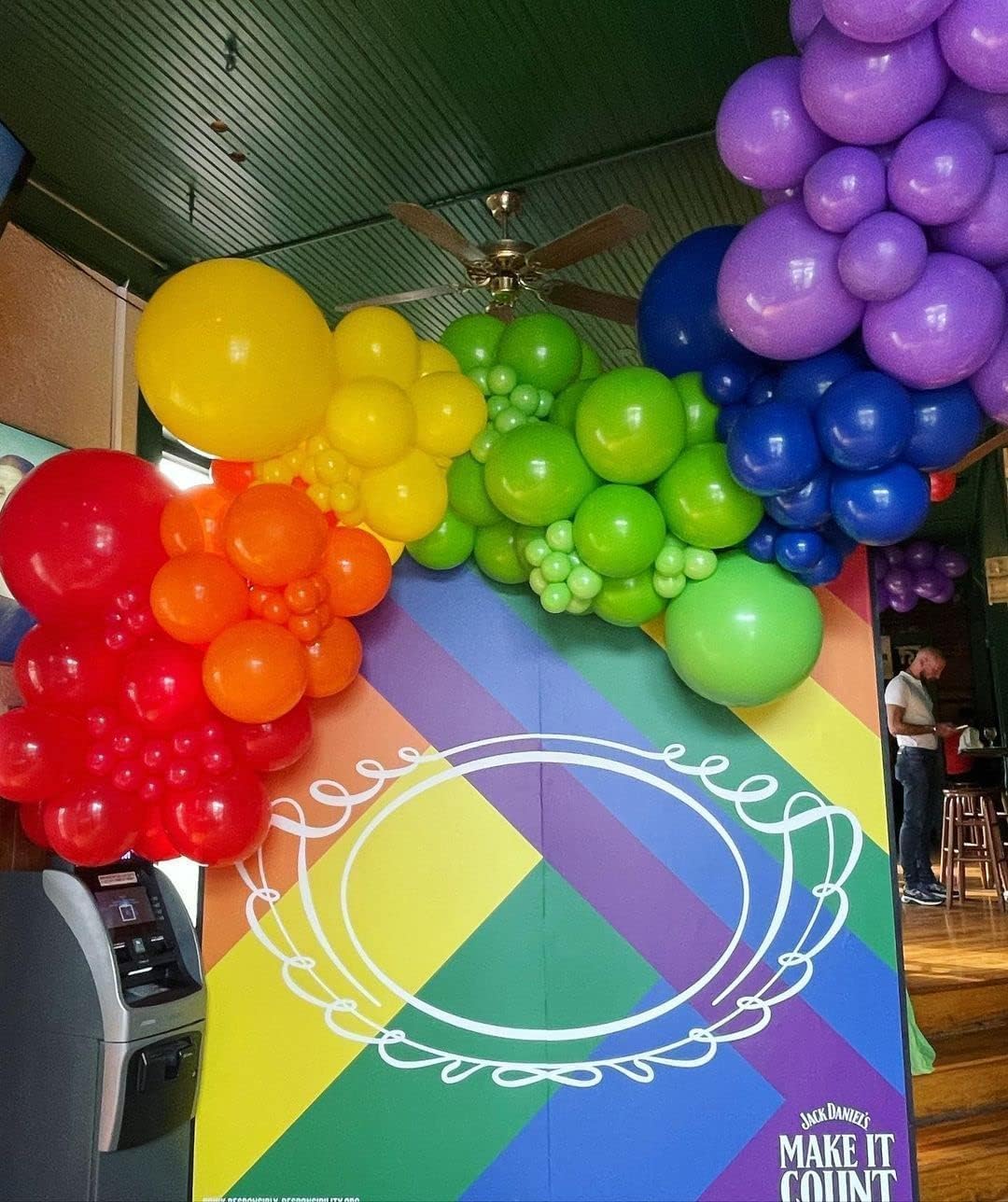 Detalle de Rainbow Balloons 140pcs Assorted Sizes Colour Latex Balloons – Multicolour Party Kit