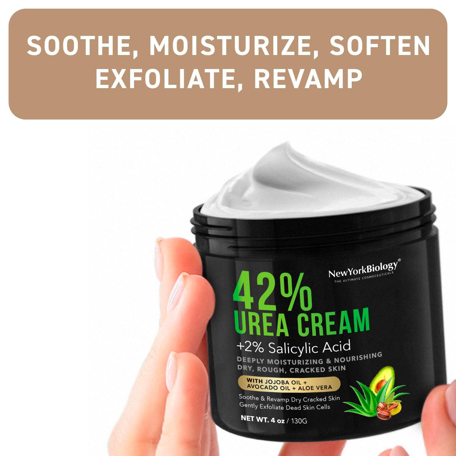 Thumbnail 4 de New York Biology 42% Urea Cream with 2% Salicylic Acid for Dry, Cracked Heels (4 oz)