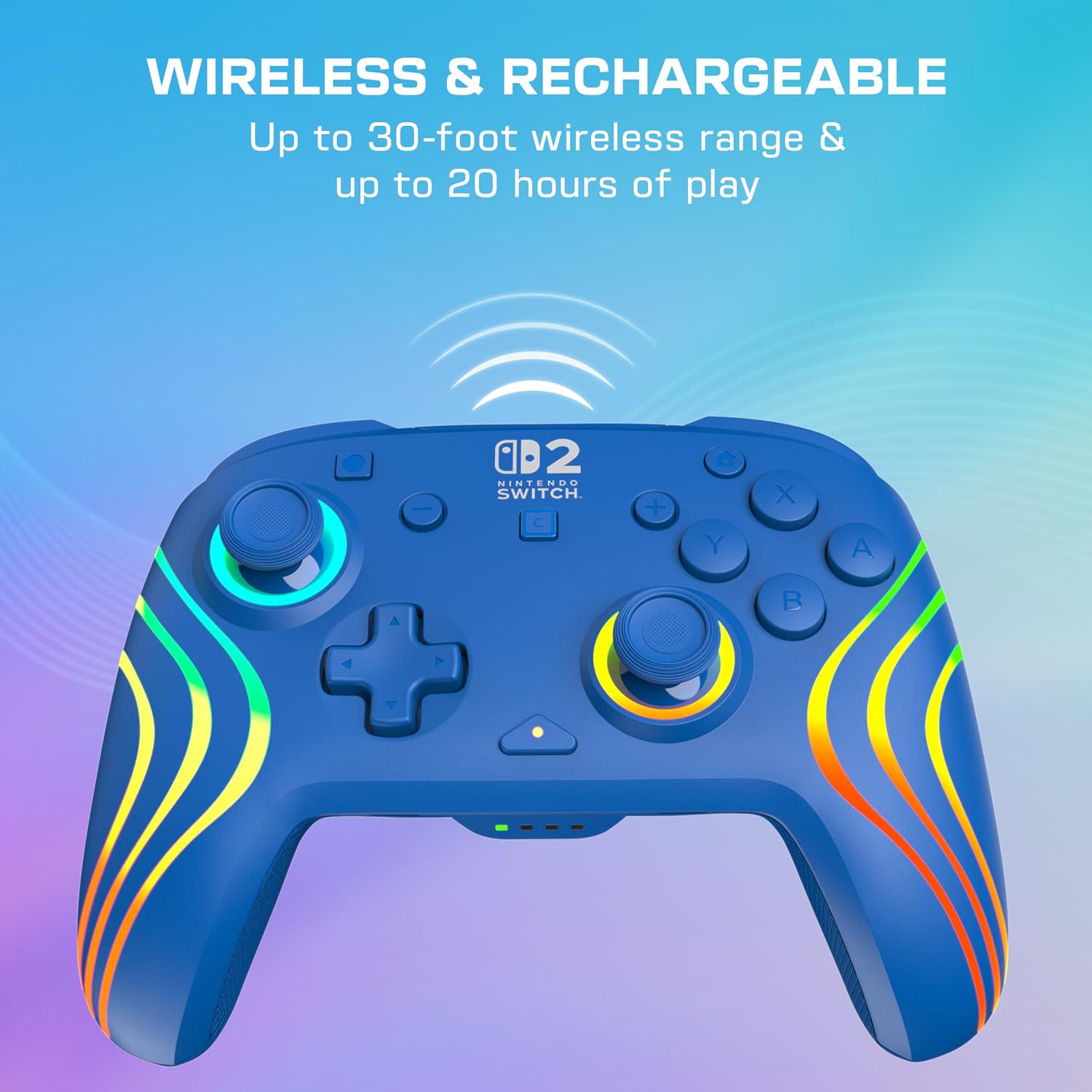 Thumbnail 6 de Turtle Beach Afterglow Wave Blau – kabelloser RGB-Gaming-Controller für Nintendo Switch 2 (offiziell lizenziert)