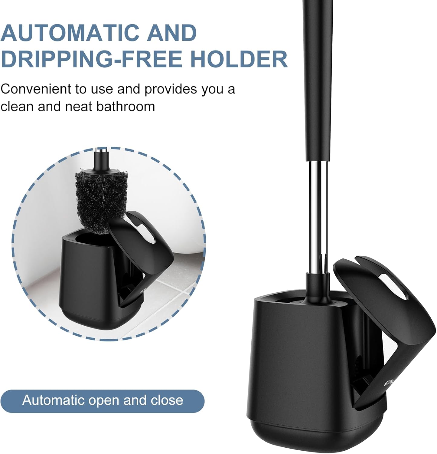 Detalle 2 de SetSail Toilet Brush 4-Pack with Auto-Close Lid