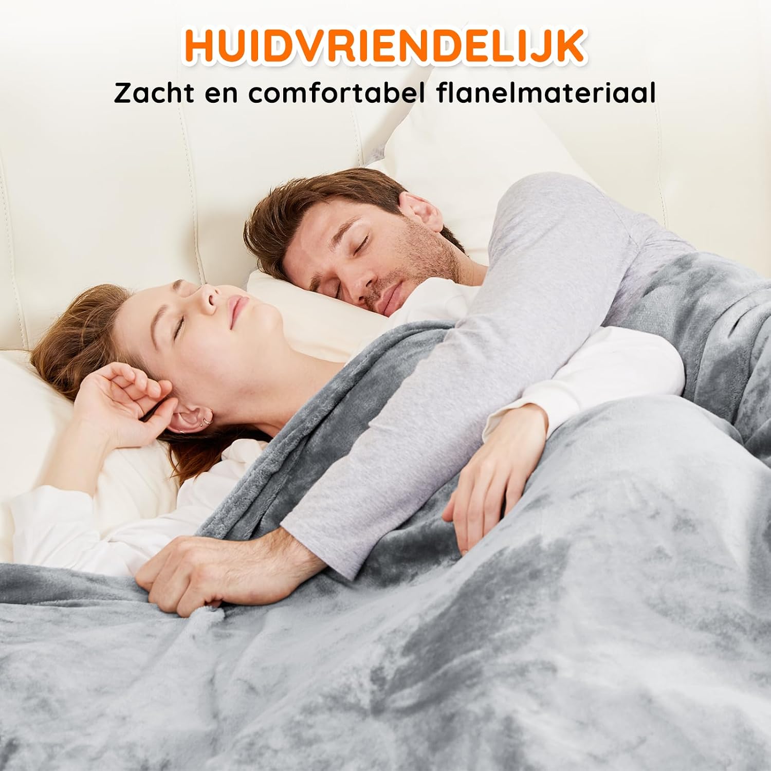 Detalle 2 de Mia&Coco OB-008 elektrische warmtedeken 200 x 180 cm, flanel-sherpa