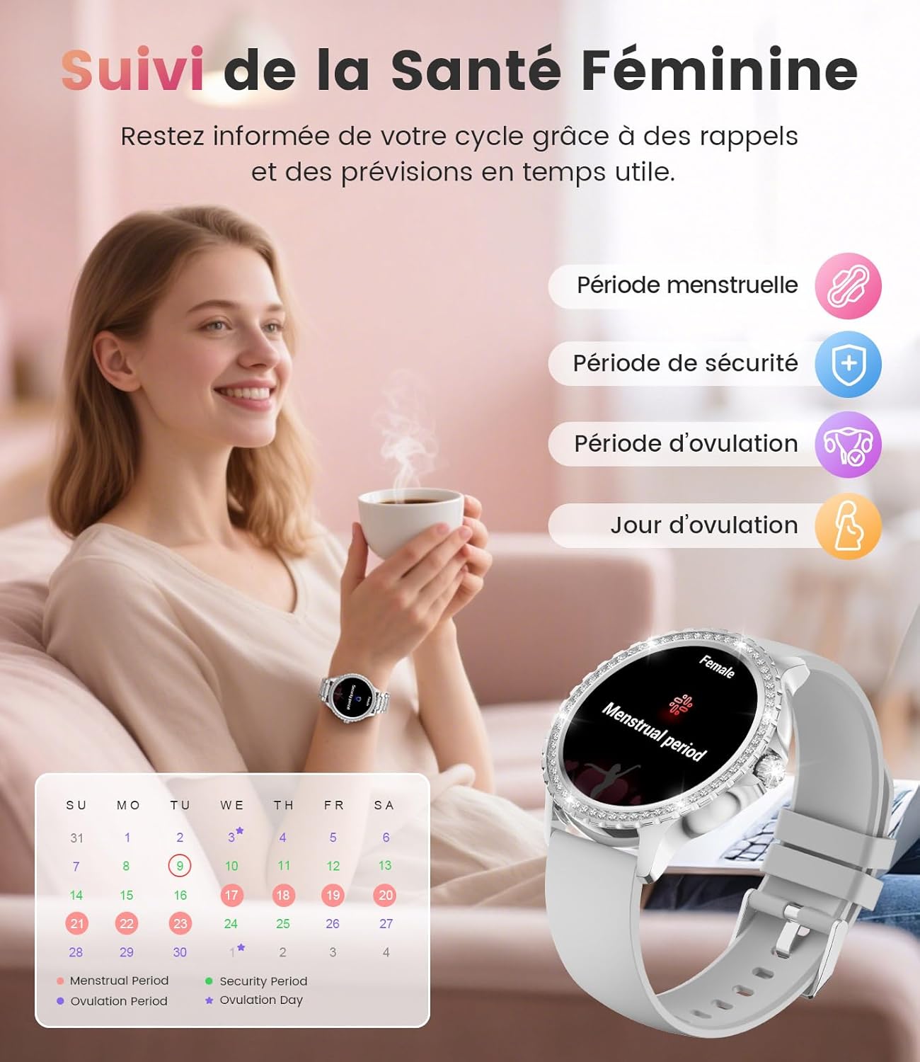 Thumbnail 6 de FITFLEX Montre Connectée Femme 1,32"