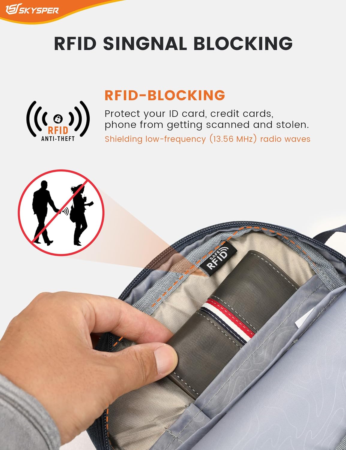 Thumbnail 4 de SKYSPER Small Anti Theft Sling Bag 9.8in