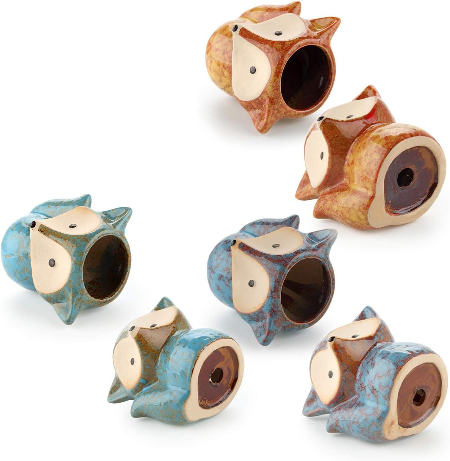 Thumbnail 6 de T4U Vasetti per Piantine in Ceramica con Vassoio – Set di 3, design volpe per piante grasse da interno