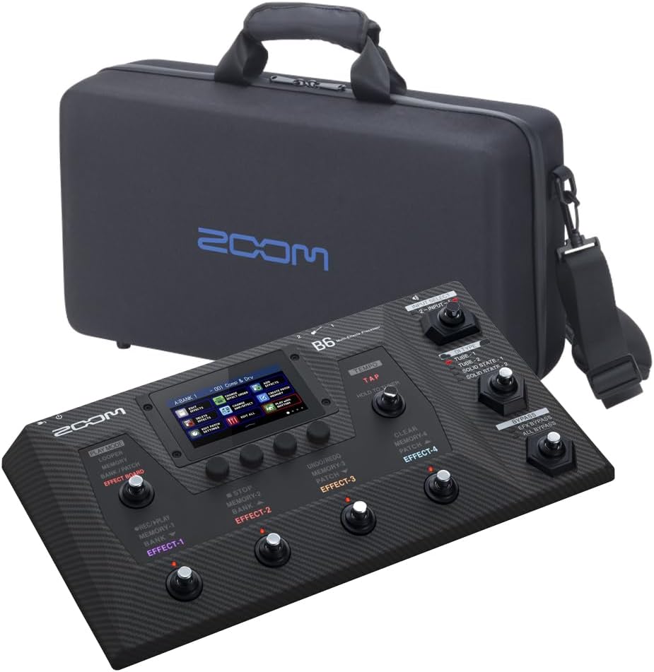 Detalle de ZOOM B6 ベース用マルチエフェクター、DIモデリング・2系統入力・専用バッグ付き
