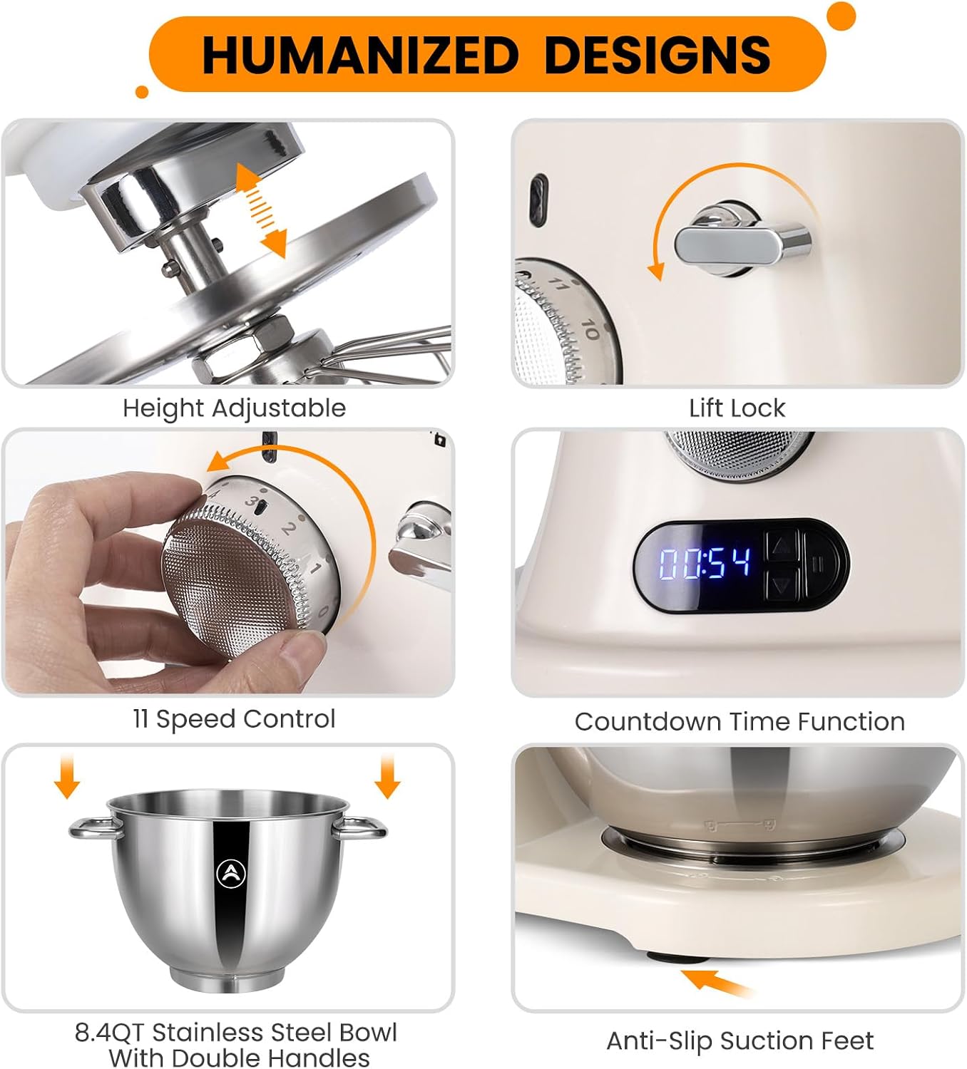 Detalle 2 de ZACME Commercial Stand Mixer 8.4 qt