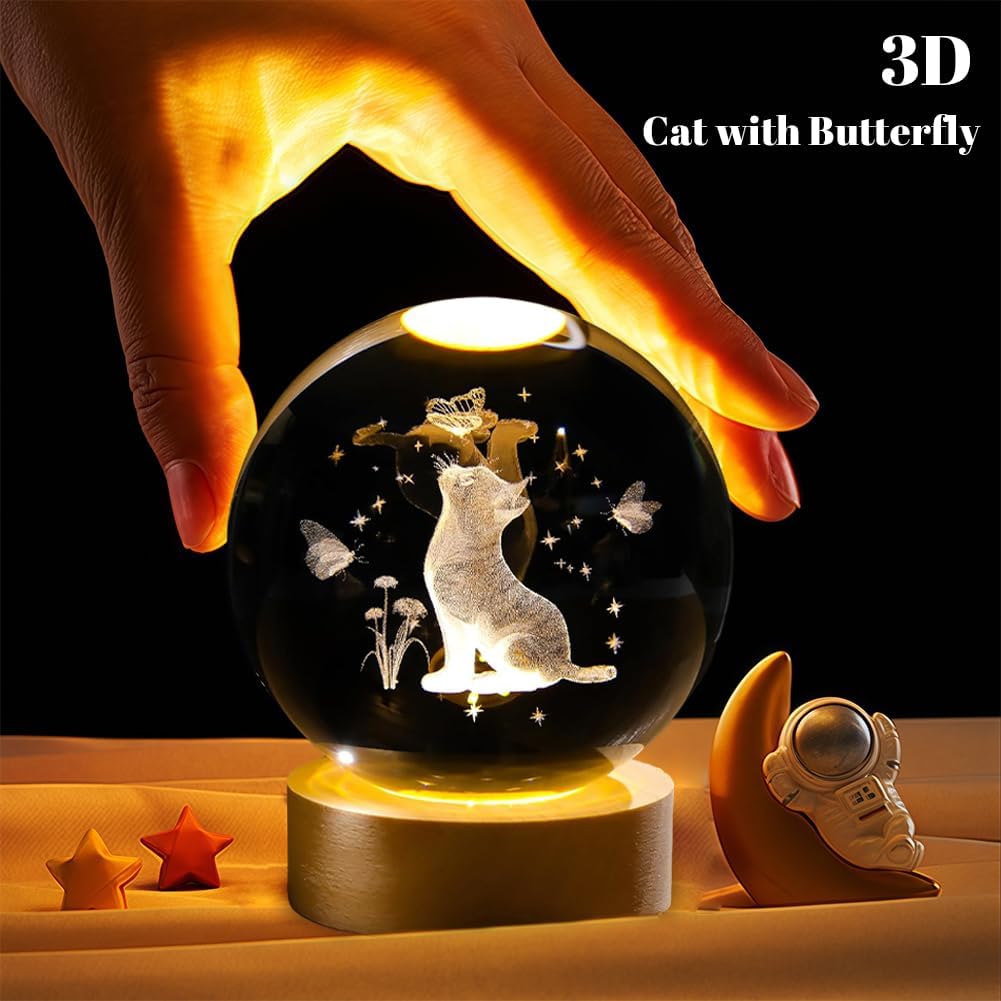 Thumbnail 2 de AMFUN Sfera di Cristallo 3D Lampada Notturna 🌙