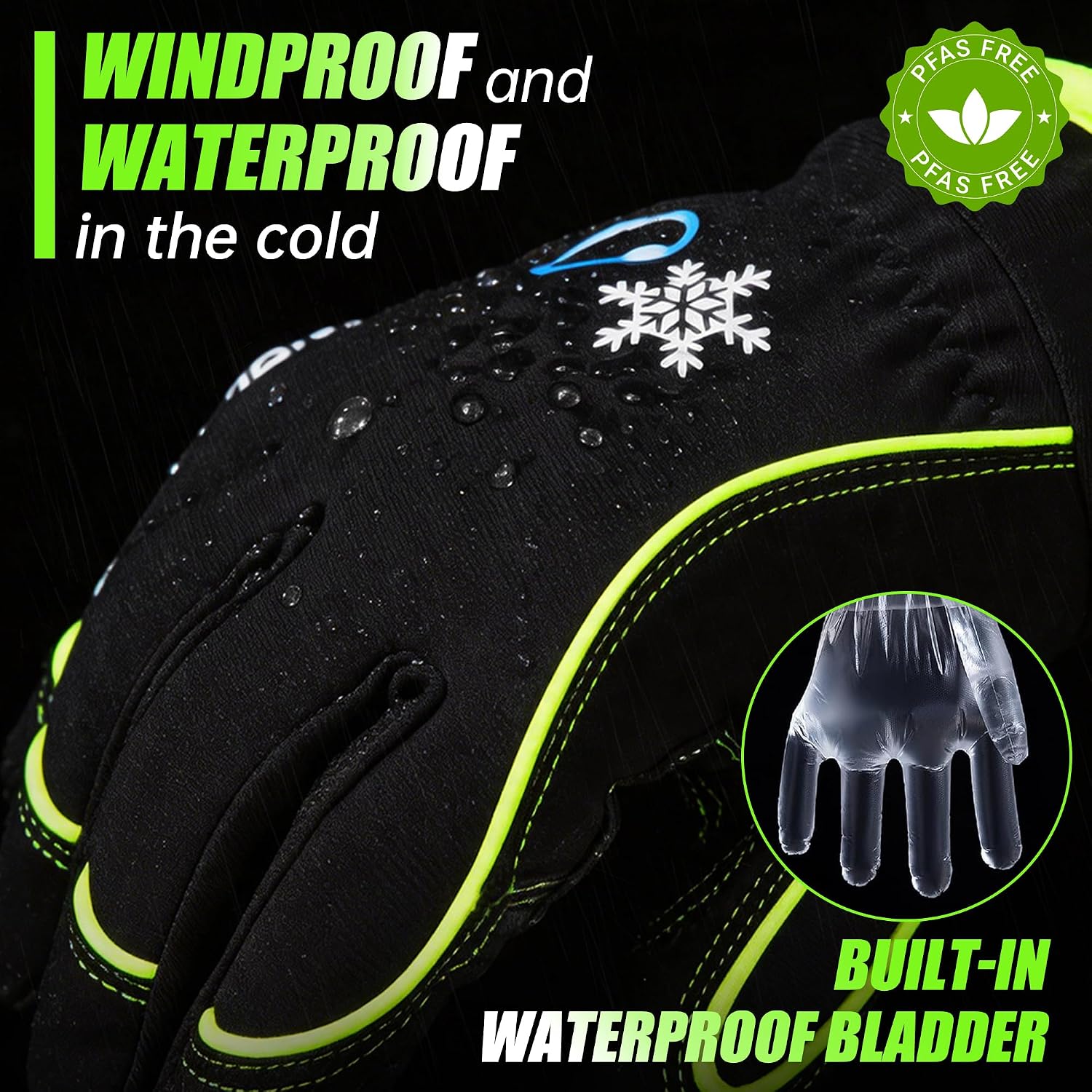Detalle de HANDLANDY 8030 Winter Work Gloves, 3M Thinsulate, Waterproof, Touchscreen