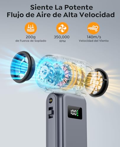 Detalle 2 de Soplador de Polvo Eléctrico YUSMAN: Potencia, precisión y libertad sin cables