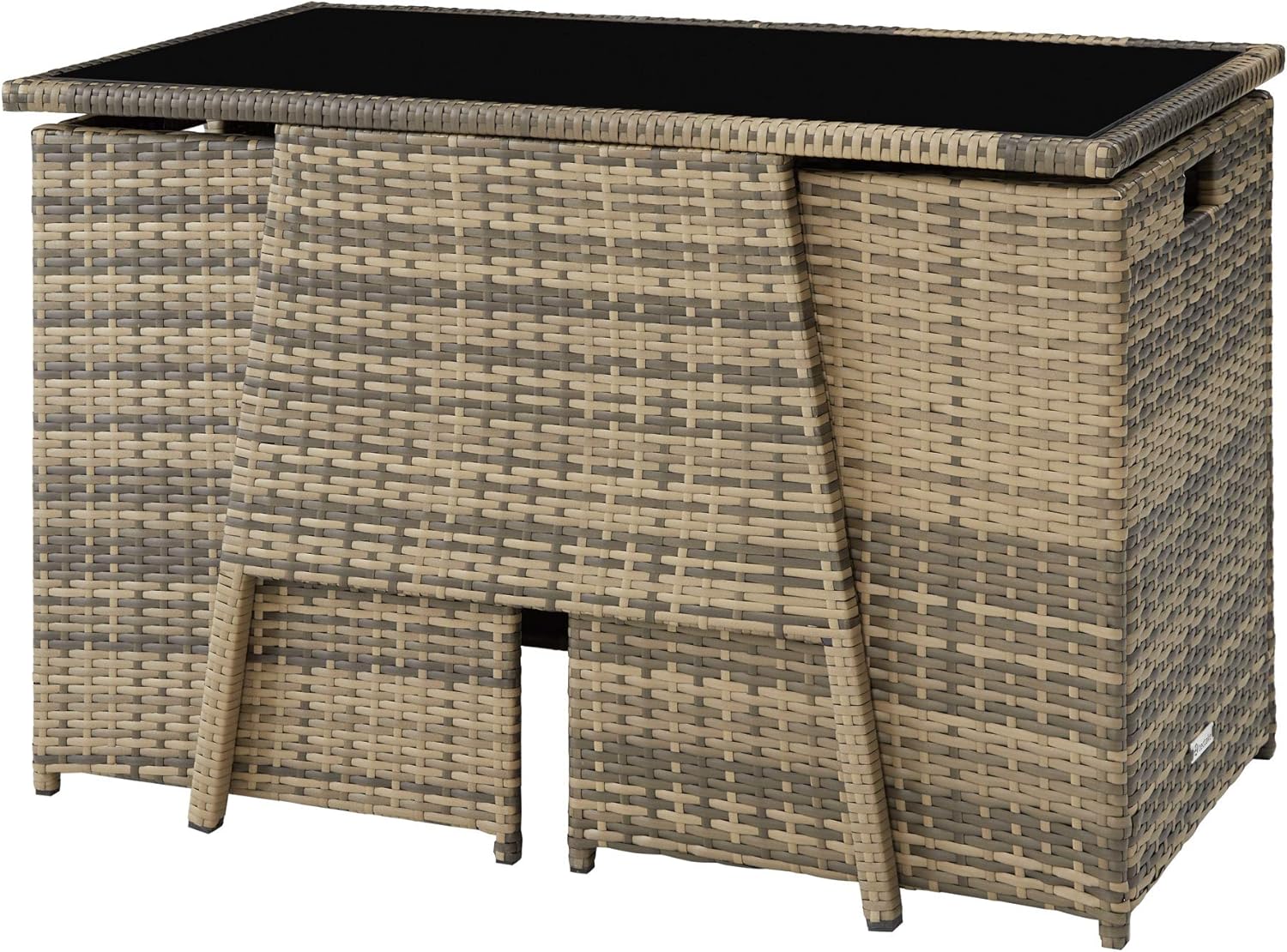 Thumbnail 3 de tectake Conjunto jardín ratán 2 plazas