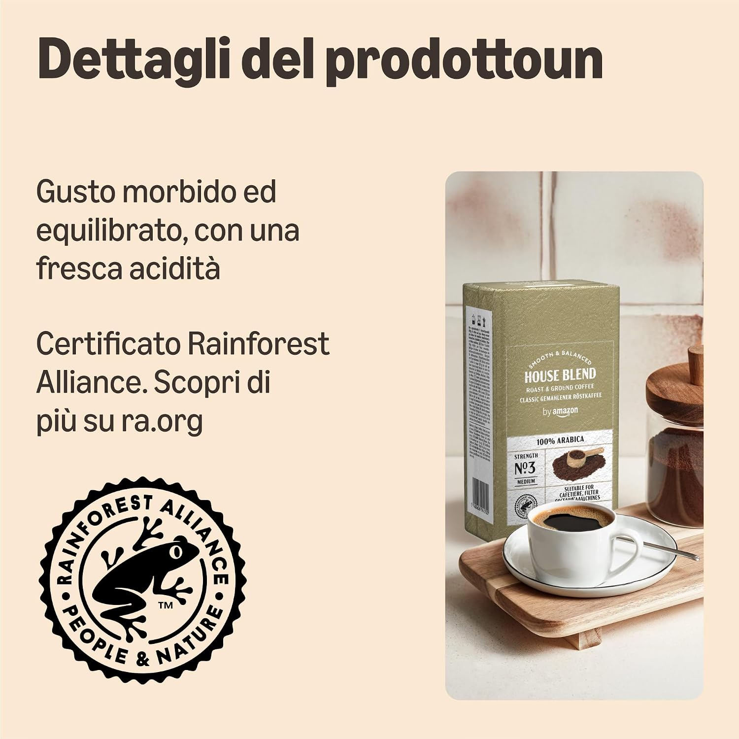 Detalle de by Amazon Caffè Classico 500g caffè macinato