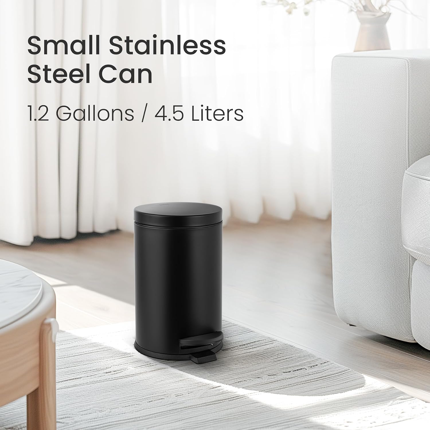 Thumbnail 1 de Cesun Small Round Bathroom Trash Can, 1.2-Gallon