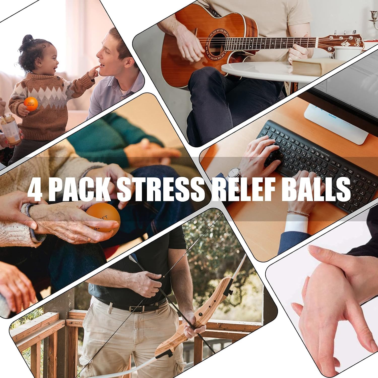 Thumbnail 1 de KDG Motivierende Stressbälle für Erwachsene & Kinder (6er-Set) – Stressabbau mit Quetsch-Action