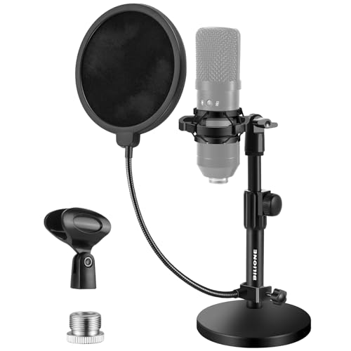 Imagen de BILIONE Upgraded Desktop Microphone Stand – All-in-One Studio Kit en OfertitasTOP