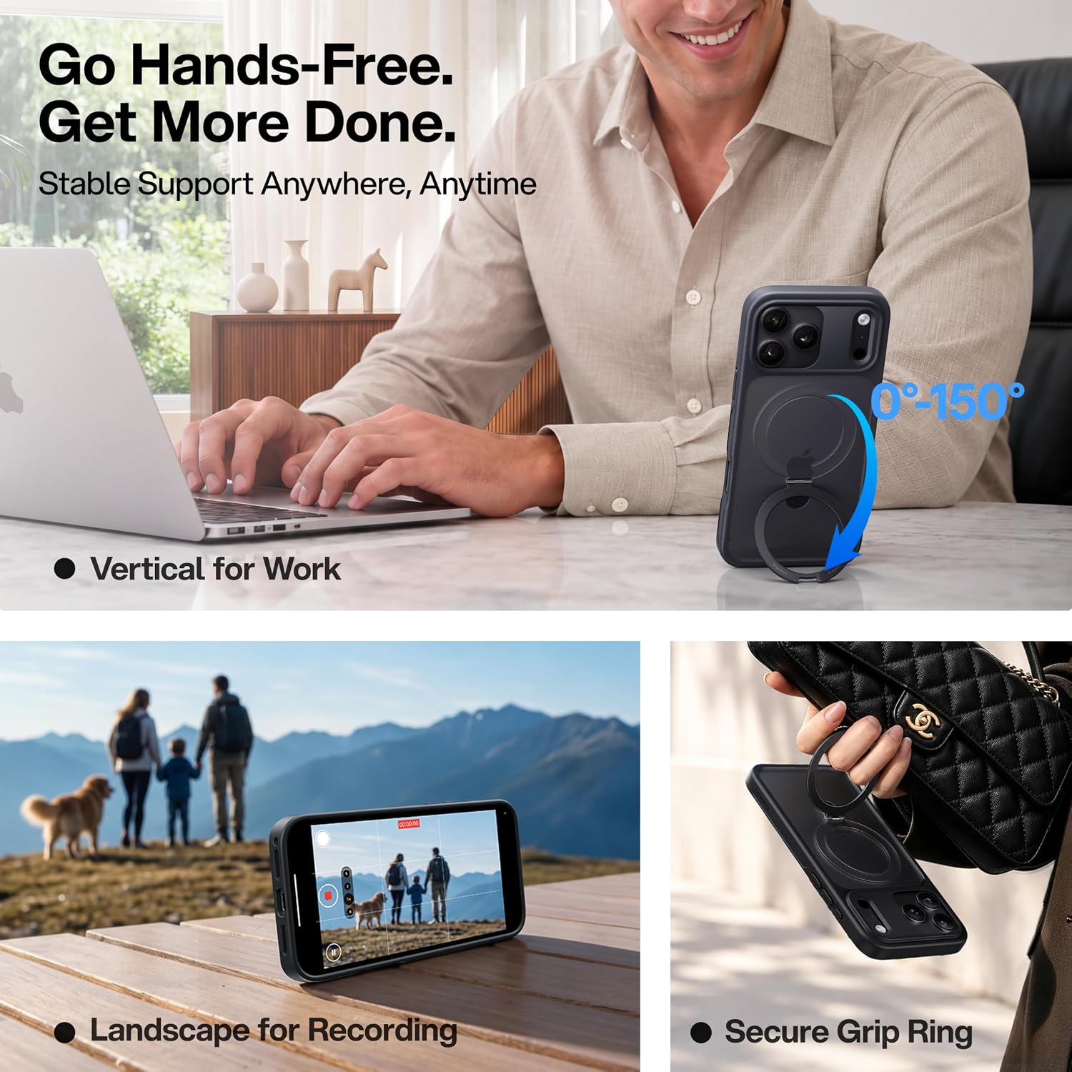 Thumbnail 4 de CASEKOO Ultra-Magnetic Stand for iPhone 17 Pro Max 6.9"