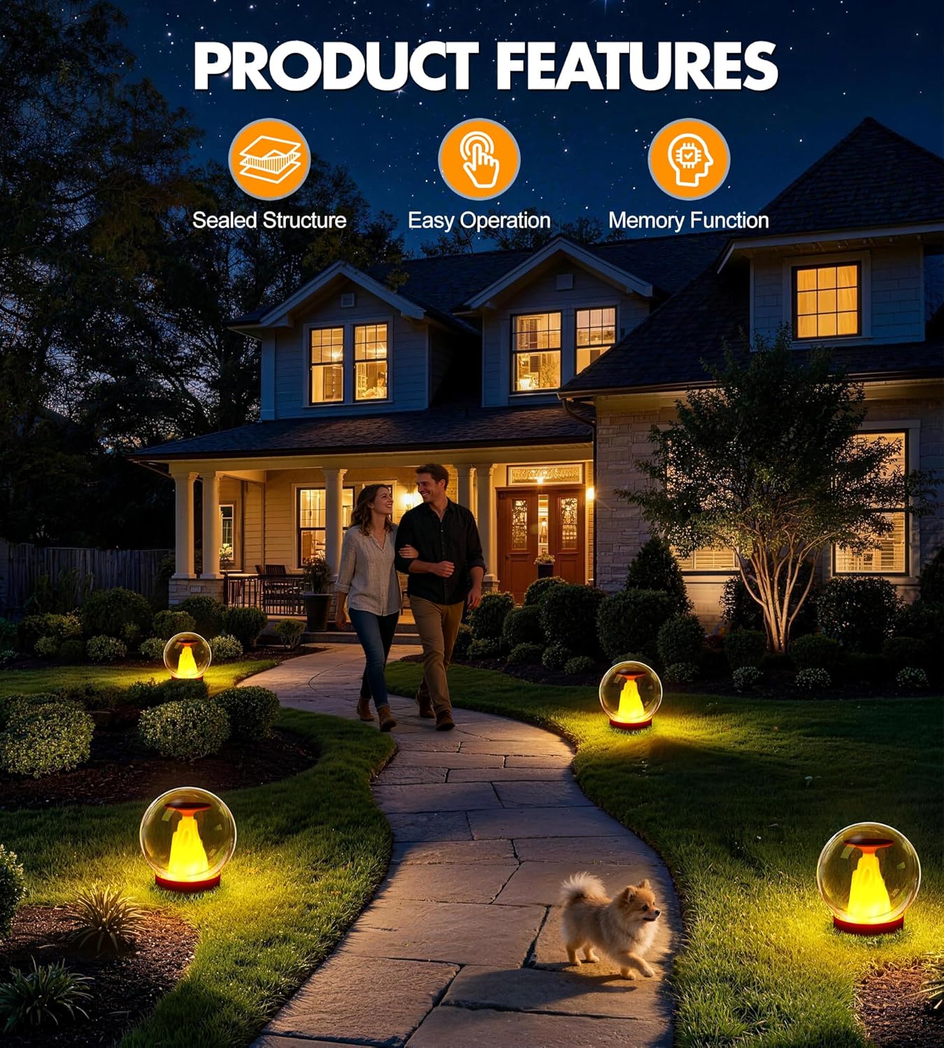 Thumbnail 5 de PoolLeader Lampe Solaire Flottante Piscine – Éclairage LED à Flammes, 2 pièces