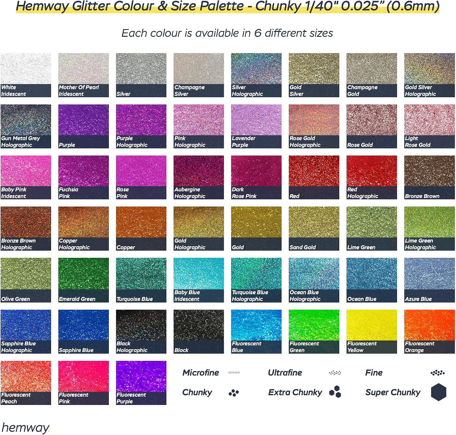 Thumbnail 6 de Hemway Craft Glitter Black 100g – Chunky Glitter for Resin, Cosmetic, Nail and Craft Projects