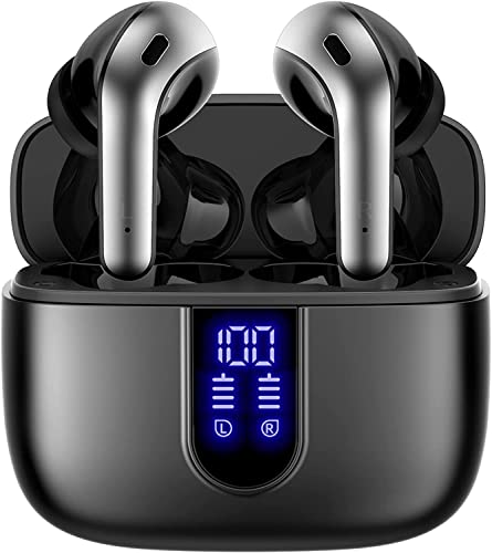 Detalle de TAGRY X08 True Wireless Earbuds: 60-Hour Playback, LED Power Display, and IPX5 Sweatproof Convenience