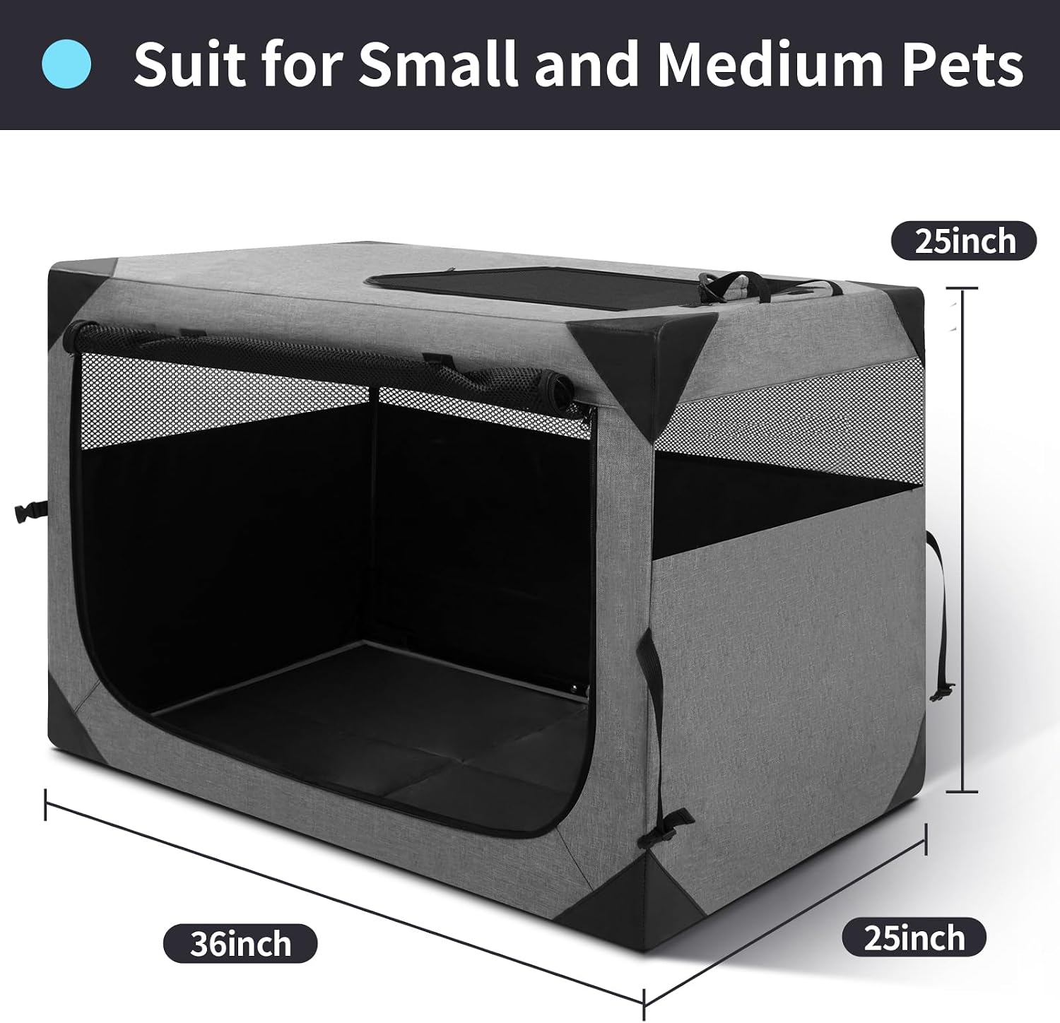 Detalle de Zikopomi Soft Dog Crate, 36-Inch