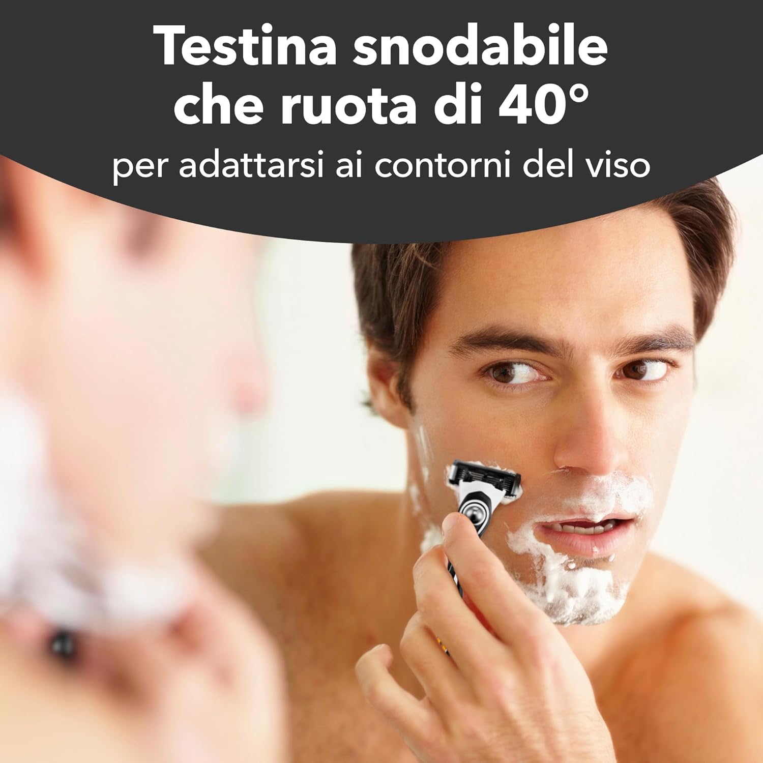 Detalle 2 de Rasoio BIC Hybrid 5 Flex: 1 manico e 10 ricariche con lame di precisione