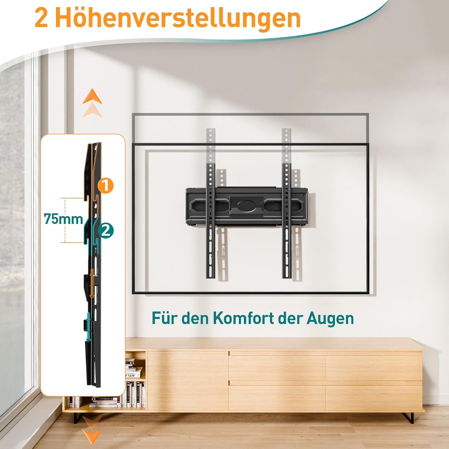 Thumbnail 5 de ELIVED TV Wandhalterung schwenkbar und neigbar für 26–70 Zoll, bis max. VESA 400x400 mm