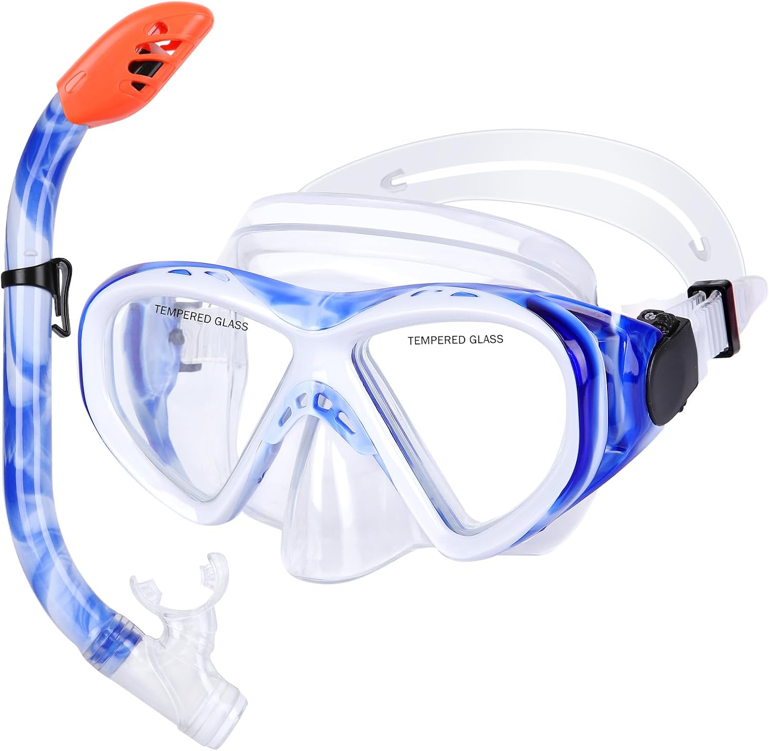 Detalle de KUYOU Kids Snorkel Set Dry Top with 180° Panoramic Mask for Ages 5–12