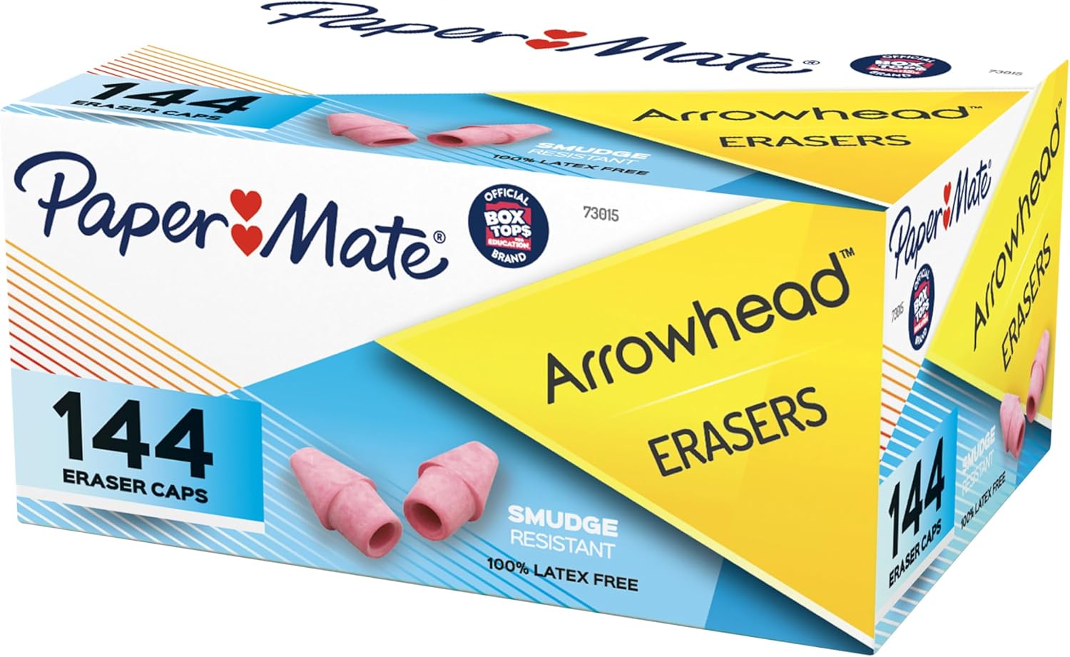 Thumbnail 3 de Paper Mate Arrowhead Pink Pearl Cap Erasers 144 ✏️