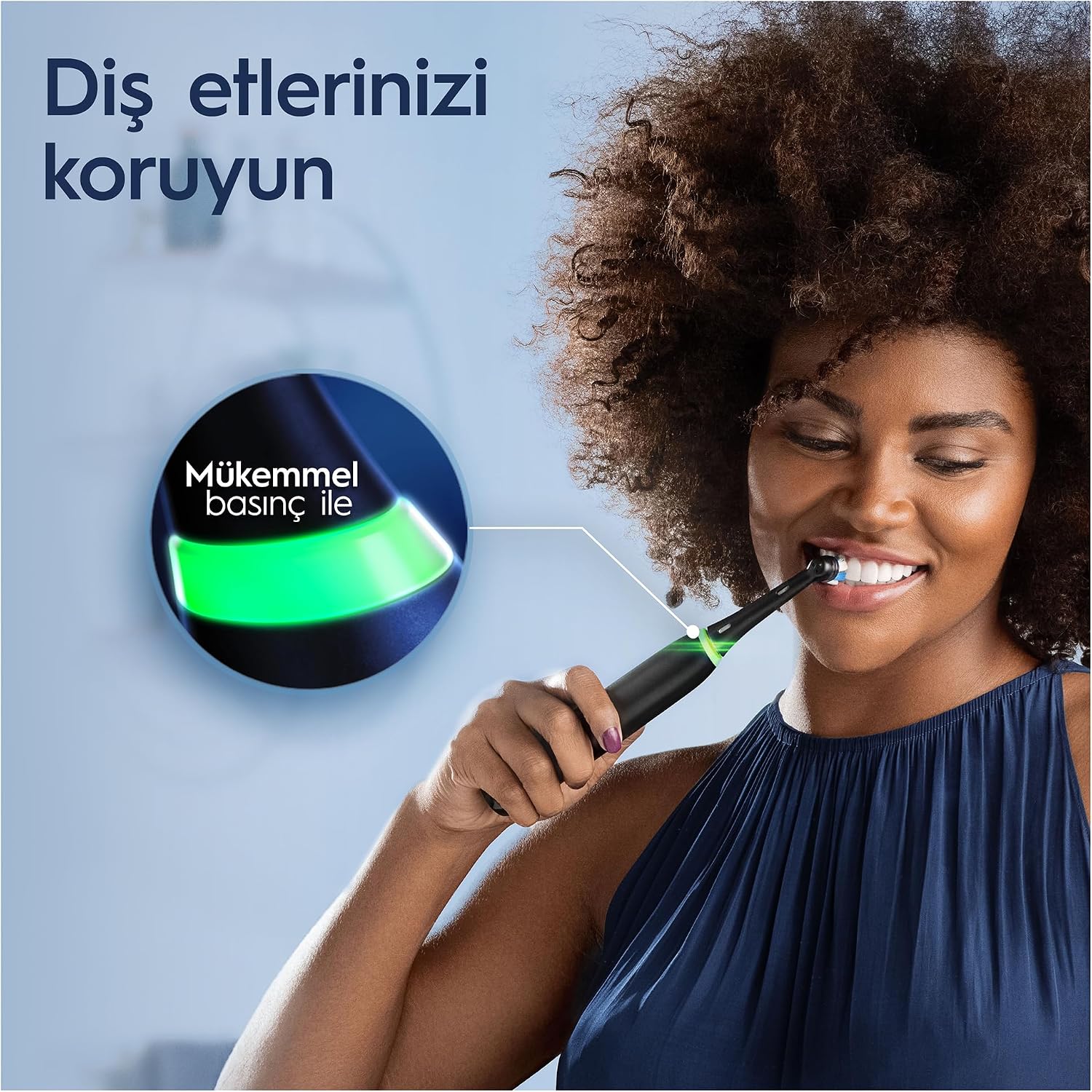 Detalle 1 de Oral-B iO Series 3 elektrisk tandborste med tre lägen och timer, svart