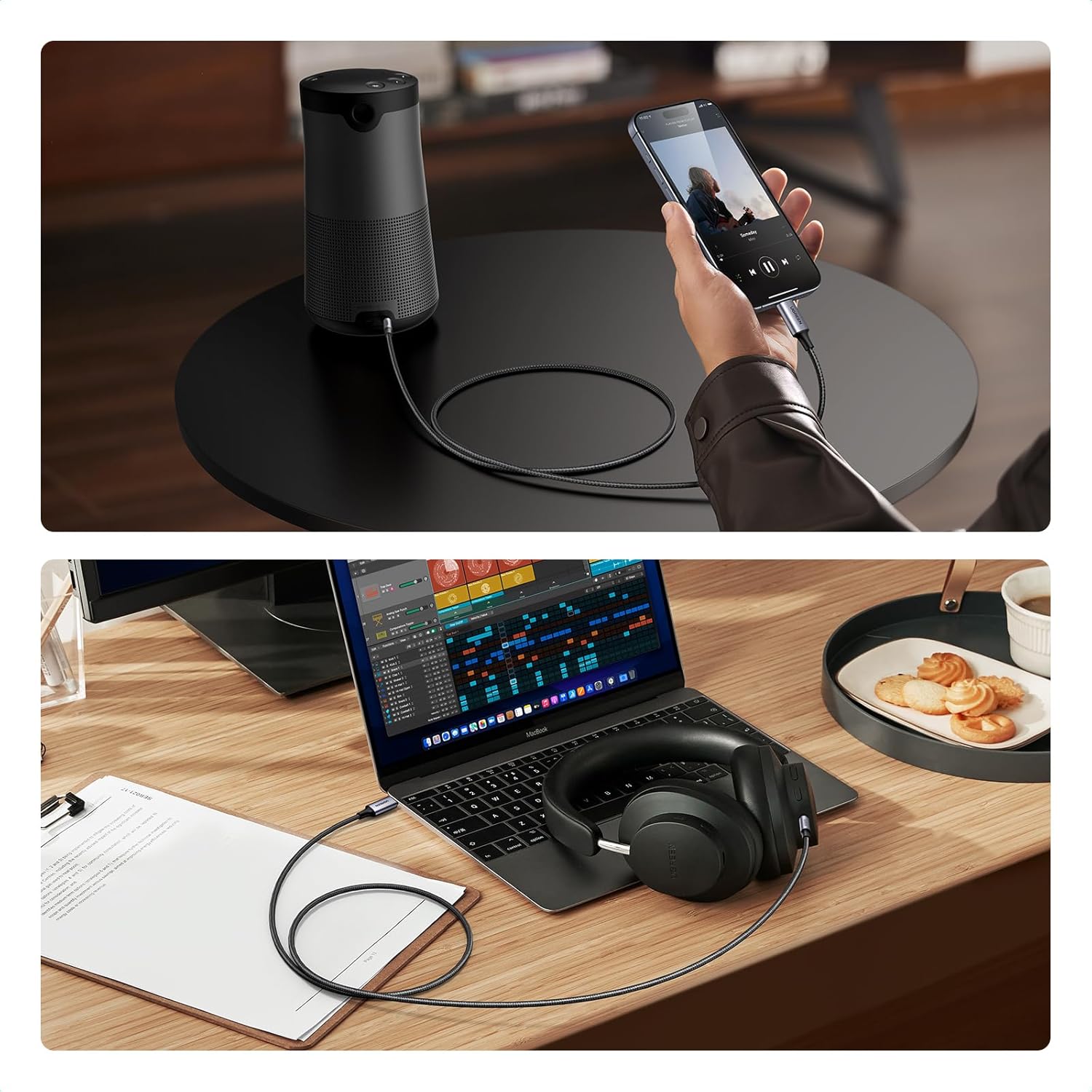 Detalle 2 de UGREEN Cable USB C a 3,5 mm TRRS 1M