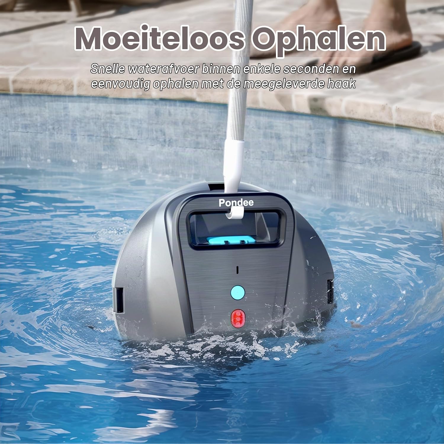 Thumbnail 6 de Pondee X1 zwembadrobot voor vlakke bodems, 120 min en automatisch parkeren
