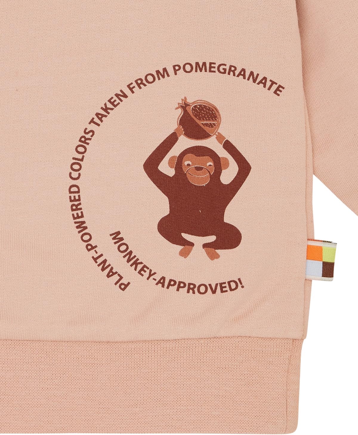 Detalle de LOUD + PROUD Unisex Kinder Sweatshirt mit Pflanzenfarben – GOTS zertifiziert