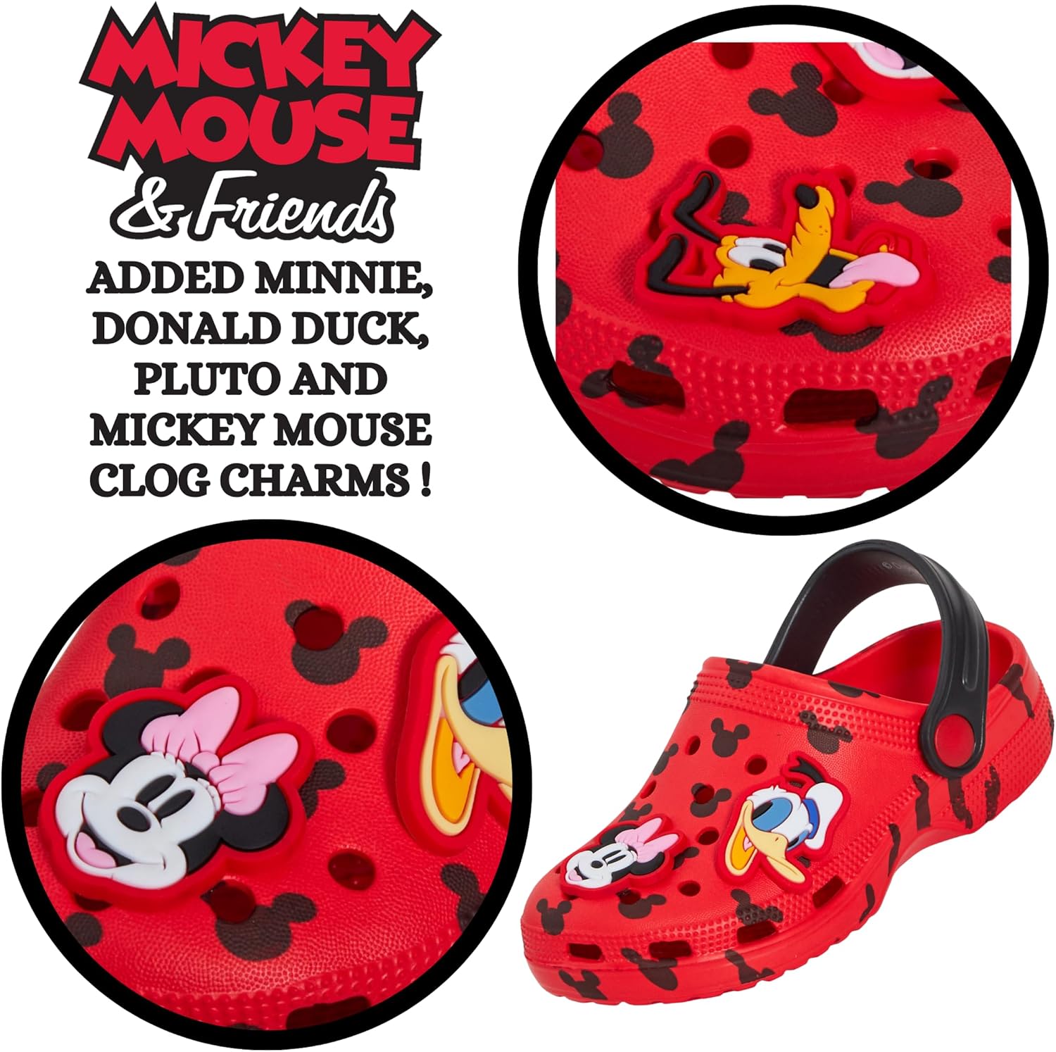 Detalle de Disney Sabots Mickey/Minnie Mouse avec Charms – Sandales d’été pour enfants