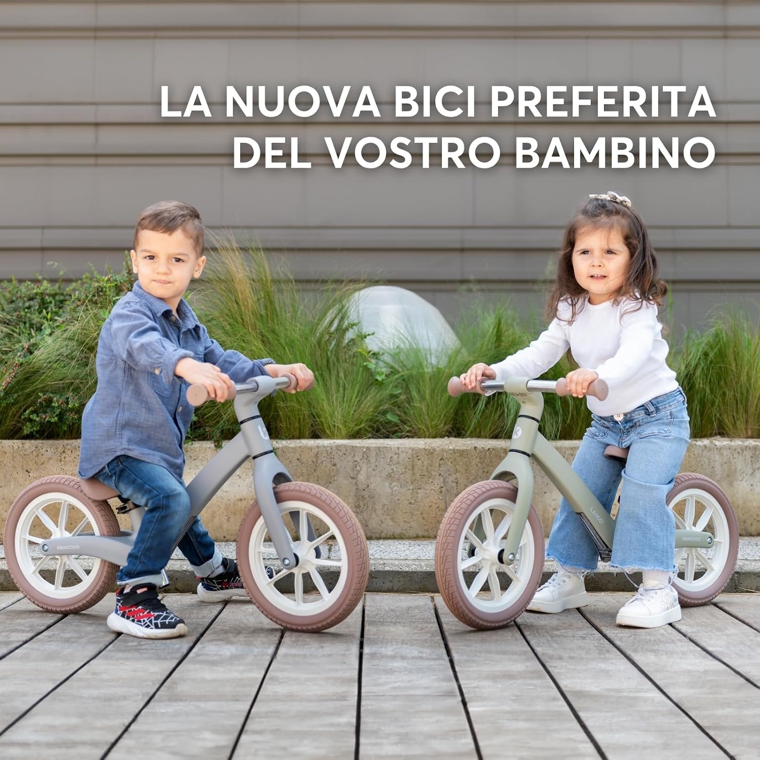 Detalle 2 de KikkaBoo Bicicletta Senza Pedali LansER 3 Anni – Verde militare