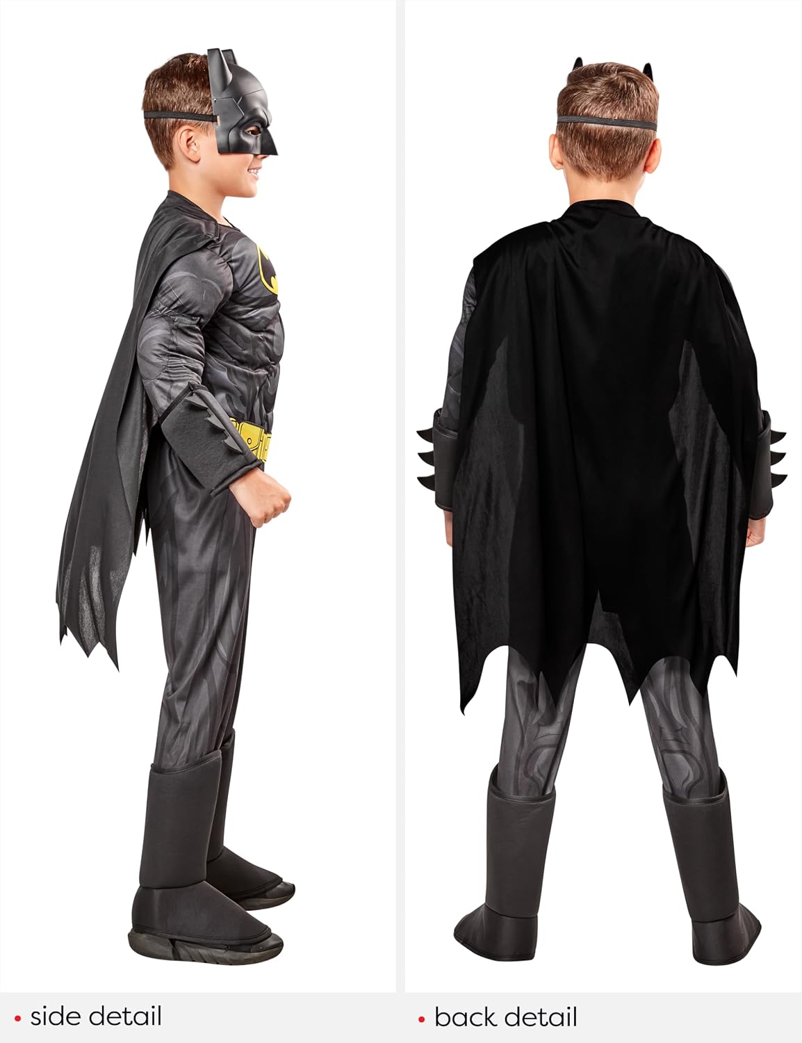Detalle de Rubies DC Comics Batman Kids Costume with Padded Jumpsuit, Cape and Mask