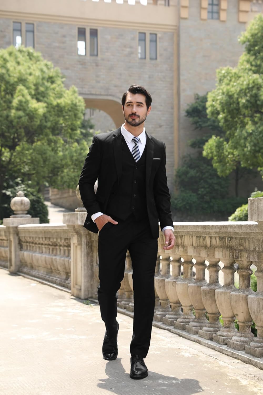 Thumbnail 6 de Costume homme 3 pièces slim fit YOUTHUP : blazer, gilet et pantalon